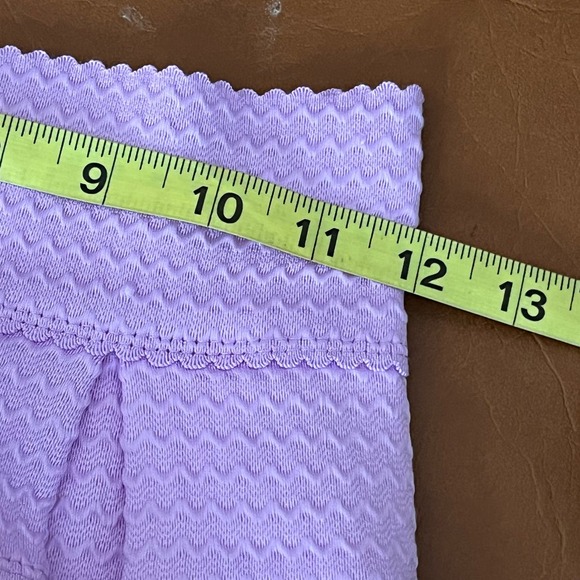 Honey Punch Purple A Line Textured Mini Skirt with Pleats Size Small Back Zipper - Picture 7 of 7